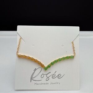 SGN8 S925 Stamped Natural Jade Dainty Necklace